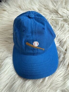 Harding-Lane Kids Blue Baseball Cap with Embroidered Bat and Ball